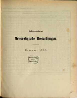 Schweizerische meteorologische Beobachtungen. 6, 6. 1869