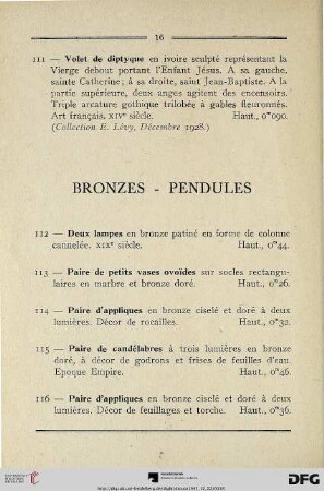 Bronzes – Pendules (Nr. 112-125)