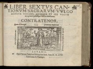 Liber sextus cantionum sacrarum ... quinque et sex vocum. Contratenor