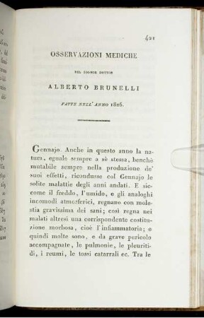 Osservazioni Mediche
