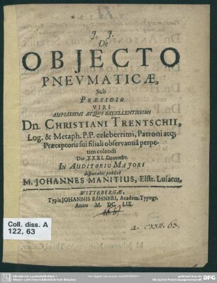 De objecto pneumaticae