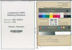 Entnazifizierung Hermann Hoener , geb. 21.07.1885 (Buchhalter)