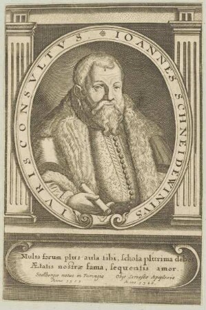 Bildnis des Ioannes Schneidewinivs