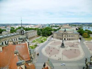 Dresden: Stadtansicht vom Hausmannsturm