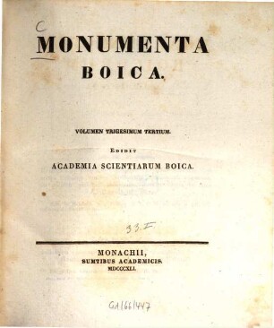 Monumenta Boica. 33,1=Collectio nova 6,1, Monumenta episcopatus Augustani