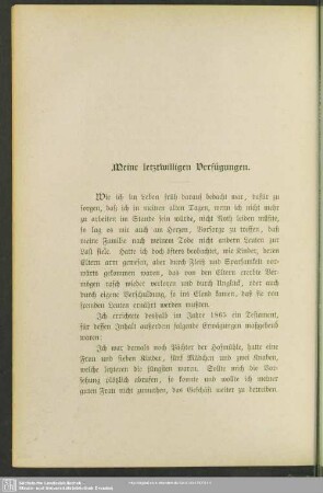 Meine letztwilligen Verfügungen