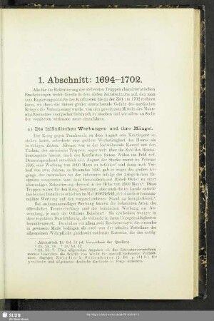 1. Abschnitt: 1694-1702
