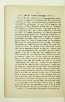 62. Die Wiederentdeckung der Ceres