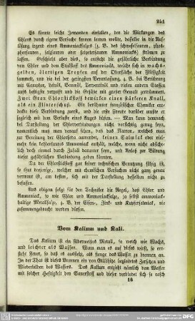 Vom Kalium und Kali