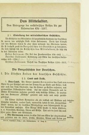 Die Vorgeschichte der Deutschen