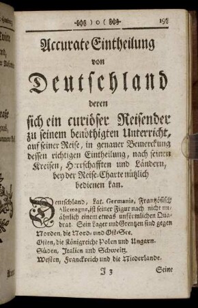 Accurate Eintheilung von Deutschland ...