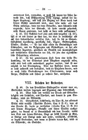 VIII. Ursachen der Verbrechen.