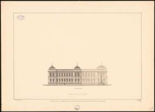 Kollegiengebäude der Kaiser-Wilhelm-Universität Straßburg Wettbewerb: Seitenansicht