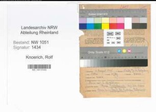 Entnazifizierung Rolf Knoerich , geb. 04.08.1911 (Landarbeiter)