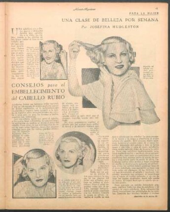 Consejos para el embellecimiento del cabello rubio : Una clase de belleza por semana