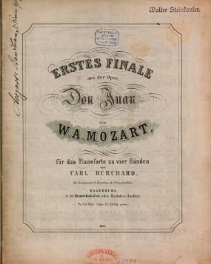 Finale's aus der Oper Don Juan : KV 527, 1. Erstes Finale ; [KV 527]