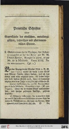 Periodische Schriften