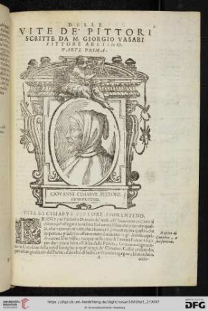 Delle vite de' Pittori. Scritte da M. Giorgio Vasari. Pittore aretino. Parte prima