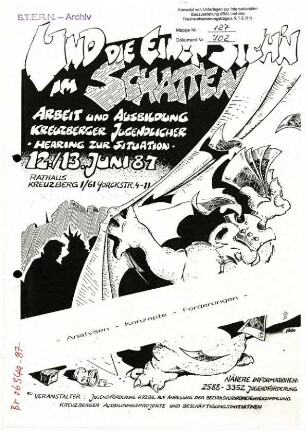 Arbeitsmaterialien: Hearing Arbeit und Ausbildung Kreuzberger Jugendlicher, Juni 1987