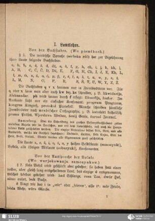 I. Lautlehre