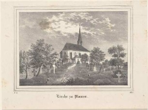 Die alte Kirche in Plauen bei Dresden, aus Sachsens Kirchen-Galerie von Hermann Schmidt, 1836, Bd. 2
