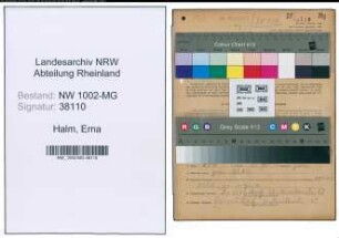 Entnazifizierung Erna Halm , geb. 15.01.1907 (Kuechenangest.)