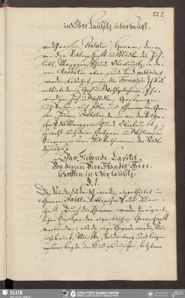 Das Siebende Capitel. Von denen Vier Standes Herrschafften in Ober Lausitz