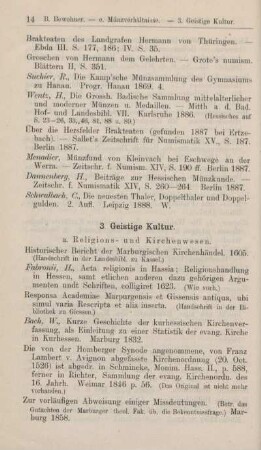 3. Geistige Kultur.