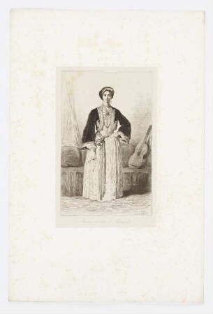 Femme mariée de Belgrade, Blatt 5 der Folge "Bevölkerung der Donauprovinzen im Jahr 1854"