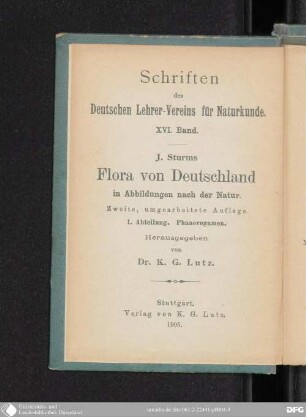 Abt. 1, Phanerogamen Bd. 13: Haufenblütige : 1. Hälfte