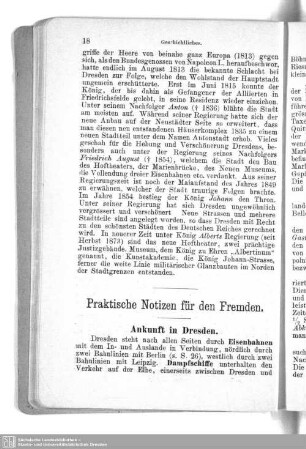Praktische Notizen für den Fremden