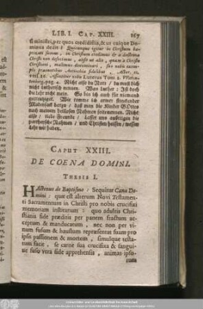 Caput XXIII. De Coena Domini.