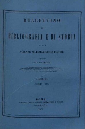 Tomo XI. Agosto 1878.