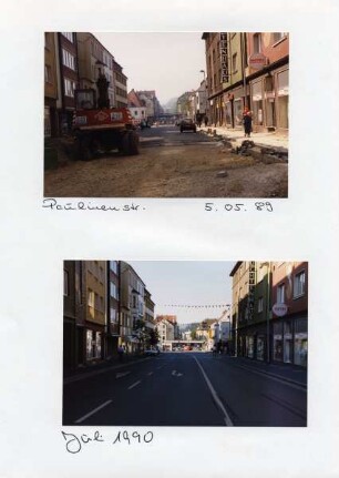 B239: - Paulinenstraße vorher - nachher. - Kreuzung Paulinenstraße / Lagesche Straße / Röntgenstraße