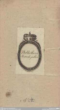 Exlibris: Bibliotheca Electoralis publica.