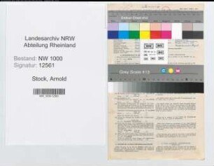 Entnazifizierung Arnold Stock, geb. 11.10.1907 (Kaufm.Angest.)