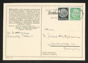 Brief von A. Harnapp an Gerhart Hauptmann