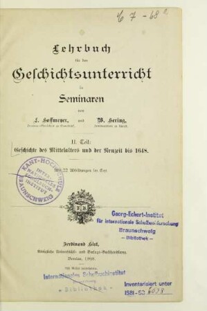 Teil 2: Geschichte des Mittelalters und der Neuzeit bis 1648