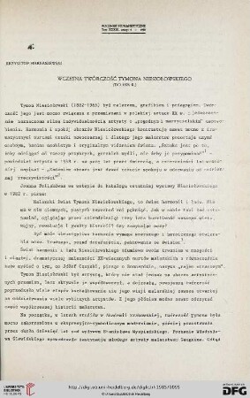 Tom 33: Wczesna twórczość Tymona Niesiołowskiego : (do 1926 r.)