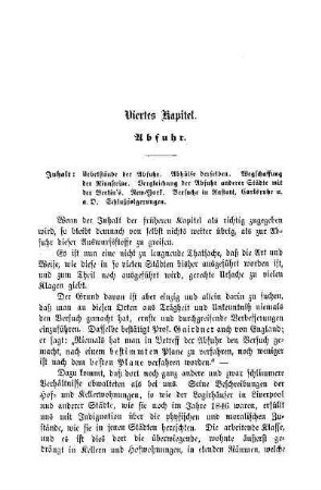 Viertes Kapitel. Abfuhr