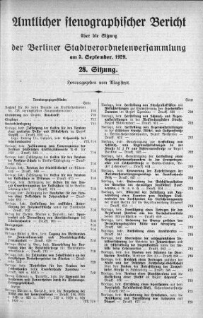 Sitzung 28, 5. September 1929
