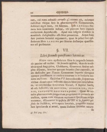 VII. Libri secundi quaestiones botanicae