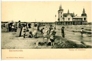 Swinemünde. Seesteg und Strandleben