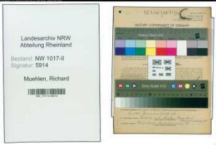 Entnazifizierung Richard Von Der Muehlen , geb. 09.04.1886 (Vertreter)
