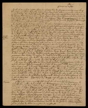 5: Brief von Georg Friedrich Puchta an Gustav Hugo, Erlangen, 2.1.1827