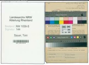Entnazifizierung Toni Sauer , geb. 06.05.1920 (Angestellte)