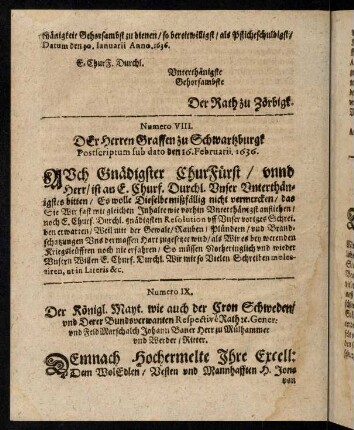 43v-46v, Numero VIII - Numero XIV