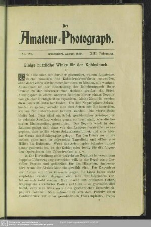 Einzige nützliche Winke für den Kohledruck