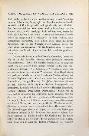 Ein verlorenes bairisches Geschichtswerk des achten Jahrhunderts