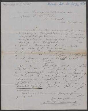 Brief an Friedrich Wilhelm Jähns : 29.03.1864
